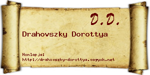 Drahovszky Dorottya névjegykártya